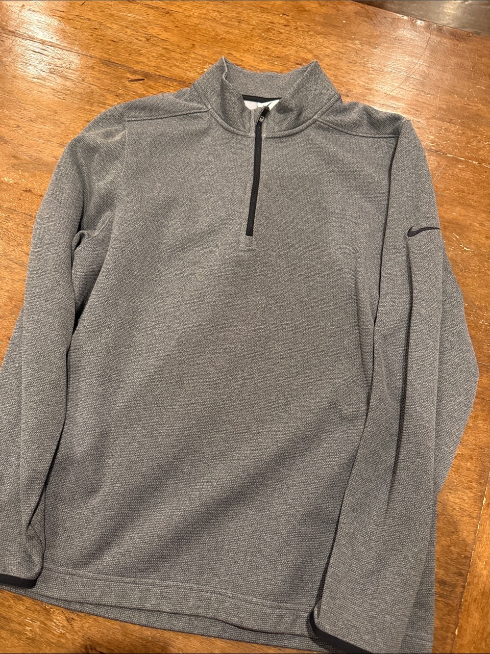 Nike Gray Quarter-Zip Performance Pullover